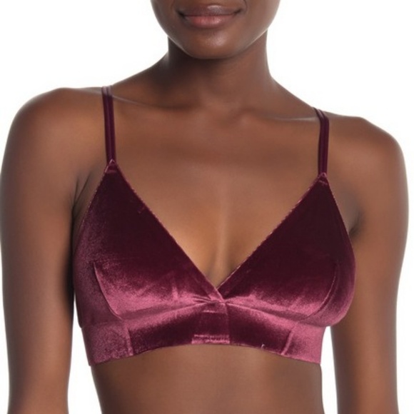 Shimera Other - Shimera Velvet Strappy Triangle Bralette Sz M, XL